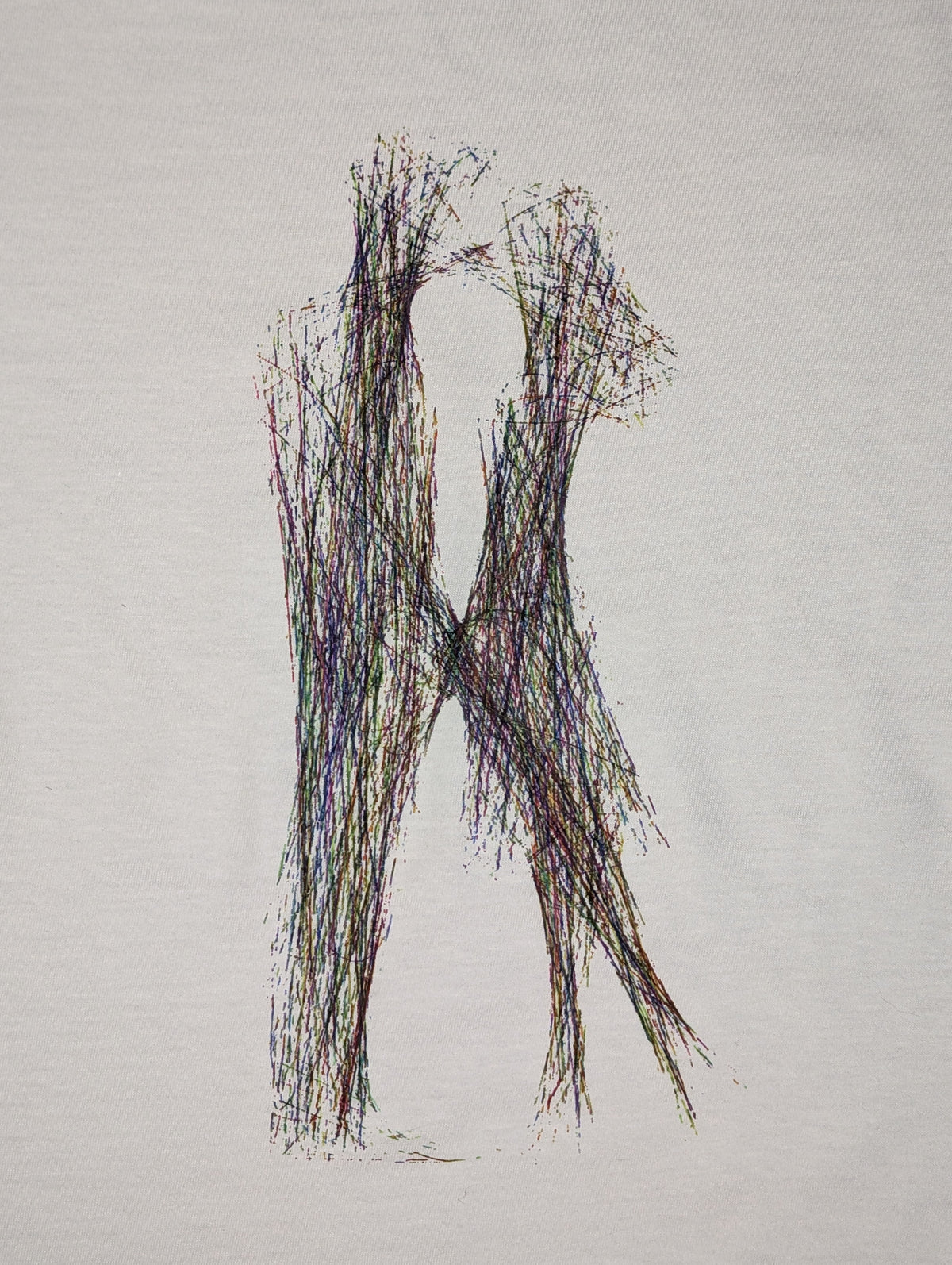 Rainbow pencil sketch kiss