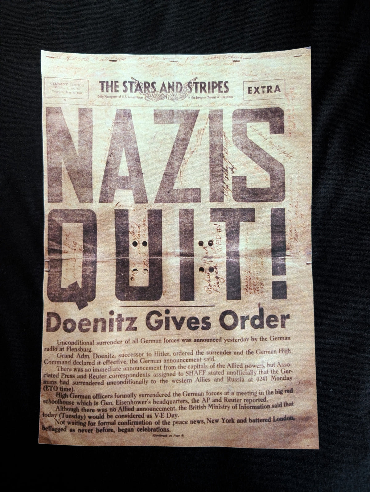 Nazis quit! Headline