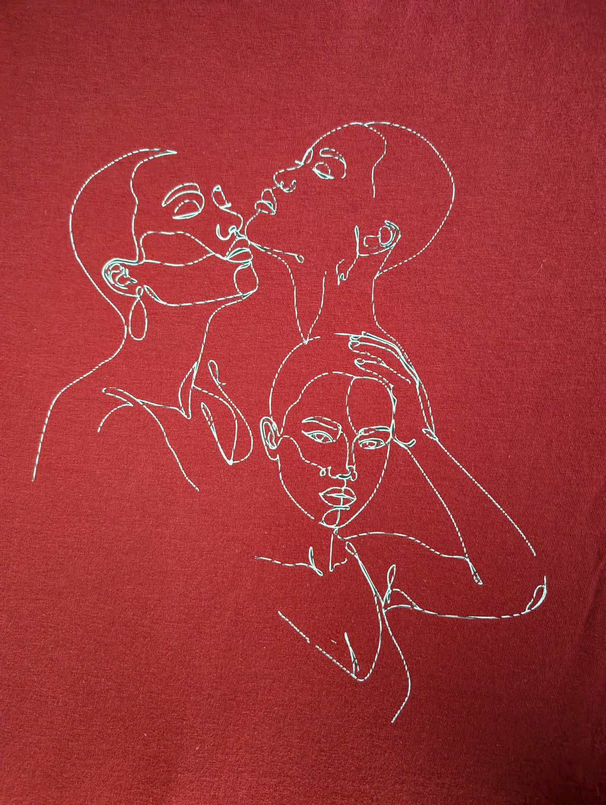 Abstract Women red