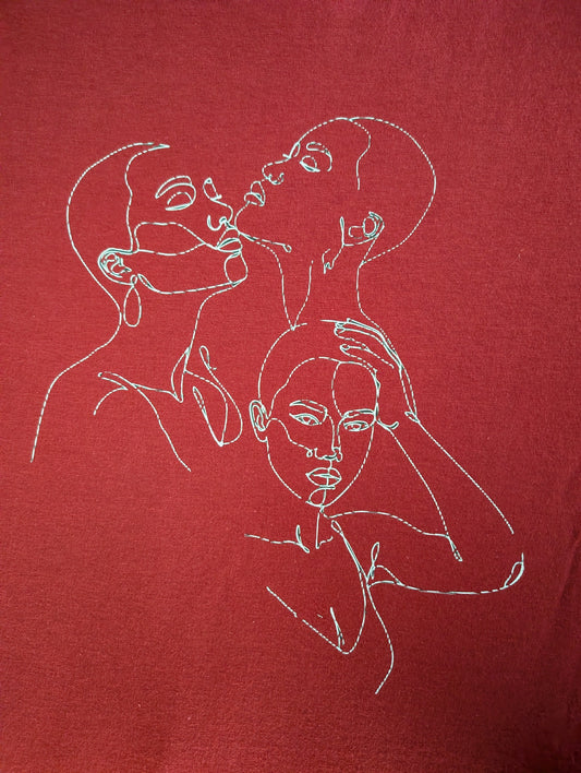 Abstract Women red