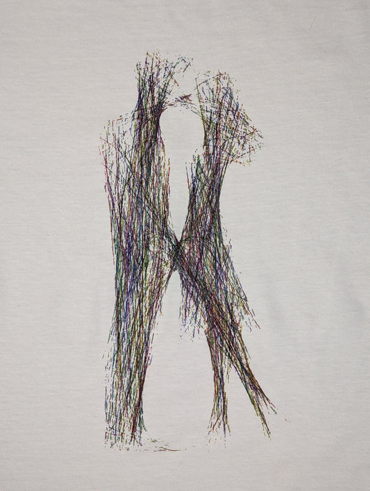 Rainbow pencil sketch kiss